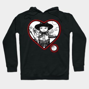 The Little Cowboy - Red Outlined Version Hoodie